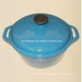 Blue Enamel Cast Iron Casserole Dia 25cm 21cm